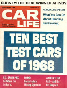 CAR LIFE 1968 SEPT - DYMAXION, US GRAND PRIX, 10 BEST PERFORMANCE CARS
